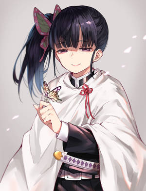 Kanao Tsuyuri 温柔微笑 — 鬼灭之刃 手机 壁紙