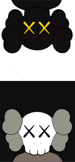 KAWS 黑灰同伴桌布 — iPhone 17 Pro Max 壁紙