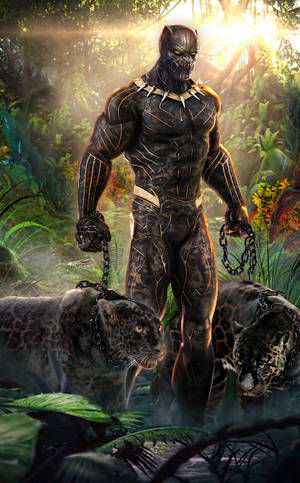 Killmonger 與兩頭美洲豹桌布 — 联想ThinkTab X11 第一代 壁紙