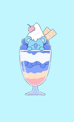 Koya BT21 冰淇淋壁纸 — Galaxy Tab S10 FE 壁紙