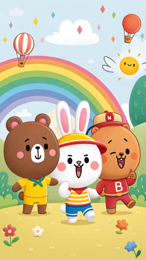 群體、小狗、色彩、小貓、卡通、愛、友誼、朋友、罌粟花、花朵、LINE Friends、品牌、桌布、LINE、浣熊、熊貓、家庭、一排、藝術、收藏