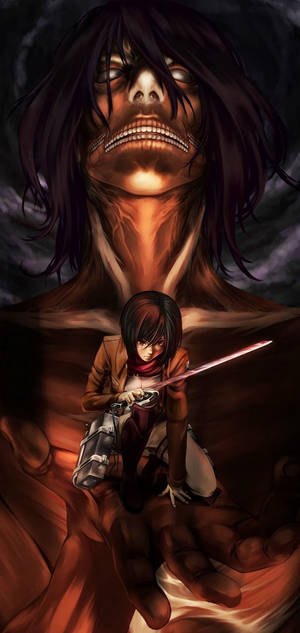 Mikasa《进击的巨人》iPhone — iPhone 13 Pro 壁紙
