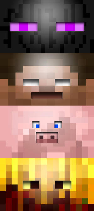 Minecraft手机可爱眼睛角色 — OnePlus 11 壁紙