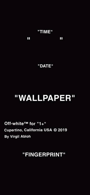 Off White iPhone 黑色桌布 — iPhone 17e 壁紙
