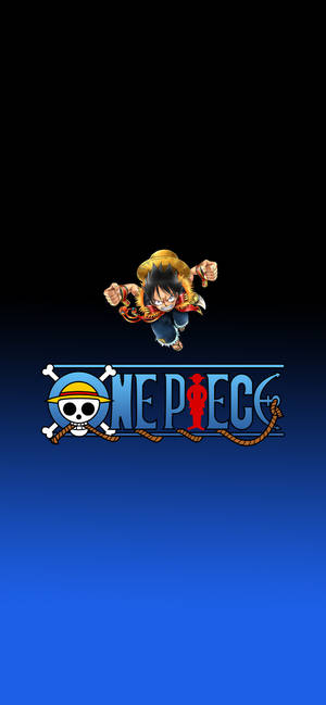 One Piece手機標誌與魯夫 — iPhone 18 壁紙