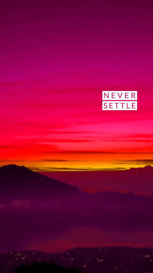 Oneplus Never Settle 黃昏桌布