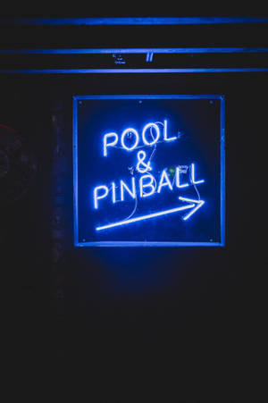 Pool & Pinball 蓝色霓虹 iPhone — 小米平板8 壁紙