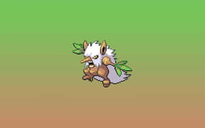 Shiftry 綠色棕色漸層背景 — 渐变 壁紙