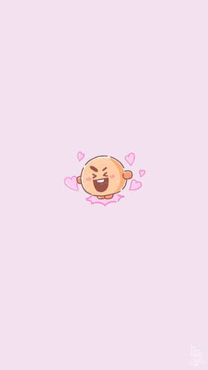 Shooky BT21 極簡海報桌布 — 低对比度 壁紙