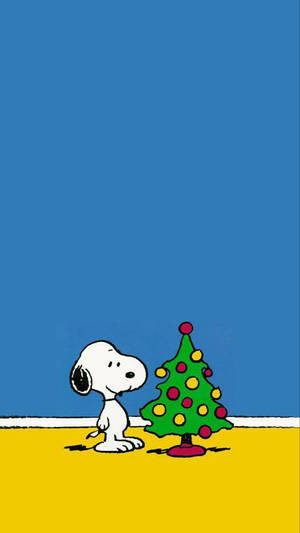 Snoopy 聖誕樹吊飾手機桌布