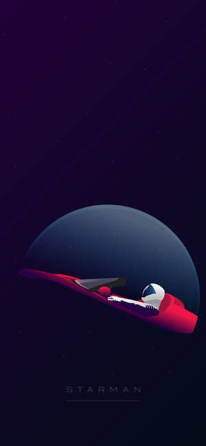 SpaceX Starman 数字艺术壁纸 — iPhone 18 Pro Max 壁紙
