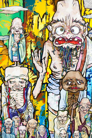 Takashi Murakami 老人 4K — 小米平板9 Pro Max 壁紙