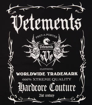 Vetements黑色标签标志壁纸 — 小米 Mix Fold 4 壁紙