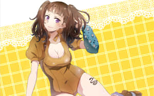 《七大罪》中嫉妒之蛇黛安处于紧张时刻 — Steam Deck OLED 壁紙