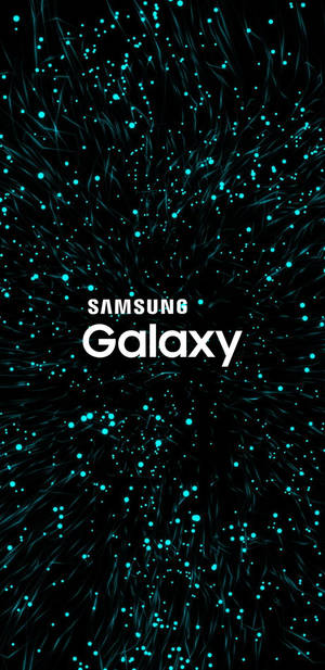 三星Galaxy抽象青色光纹 — 银河手机 壁紙