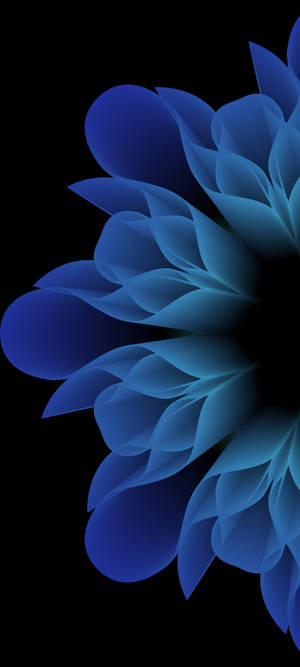 不透明蓝色花朵原创iPhone 7 — Pixel 9 壁紙
