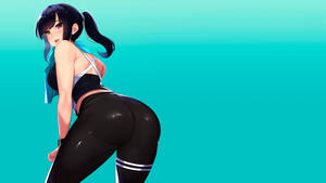 健美動漫女孩翹臀展示