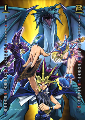 傳奇《遊戲王》黑魔導行動中 — 小米18 Fold 壁紙