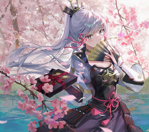 神里綾華與巧克力盒 — 原神 壁紙