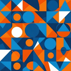 三角形和圓形的幾何圖案，使用 Eventbrite 色彩，並融入標誌。 — Tecno Phantom 壁紙