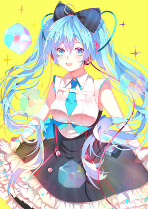 美丽的 HD 动漫艺术作品初音未来壁纸 — OnePlus Pad 2 Pro 壁紙