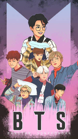 动漫版Jungkook与防弹少年团 — BTS 標誌 GIF 壁紙