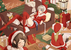 動漫女孩聖誕幫手 — 动漫圣诞 壁紙