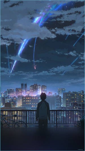 Flares 你的名字 動畫 Android 桌布 ...anupghosal — 动漫男孩 壁紙