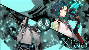 原神魈雙形態拼貼桌布 — 電玩遊戲 GIF 壁紙
