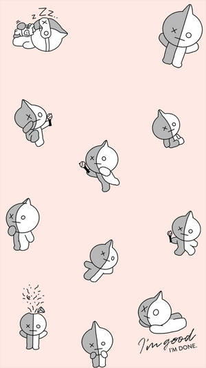 可愛Van BT21桌布 — 9:16 壁紙