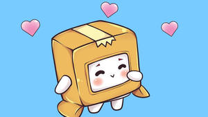 可愛藍背藍盒子LankyBox Boxy — 可爱卡通 壁紙