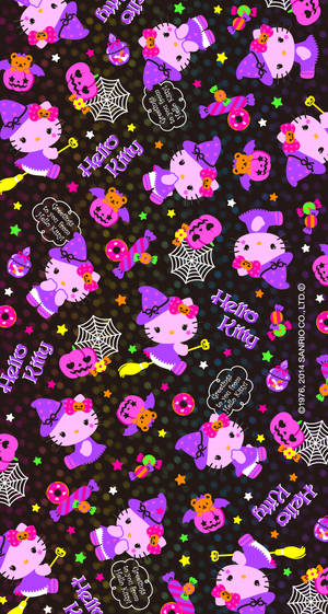可爱万圣节女巫Hello Kitty — 可爱万圣节 壁紙