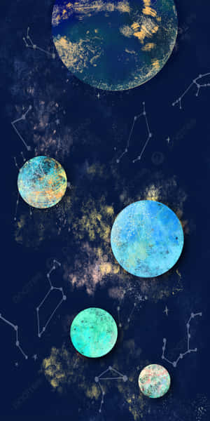 可見行星與星座 — 太空 iPhone 壁紙