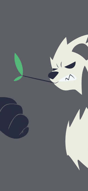 Pangoro 带叶子矢量艺术 — Oppo Reno16 F 壁紙