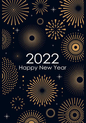 2022新年烟花壁纸 — 纯黑 壁紙