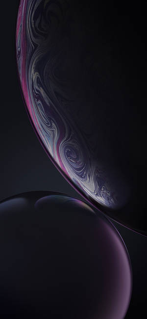 大理石紋深紫色抽象氣泡 iPhone XR 桌布 — iPhone Xr 壁紙