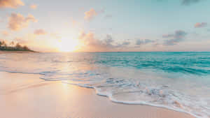 海灘日落背景 — 海灘日落 壁紙