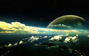 火星接近地球壁纸。