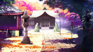 夢幻櫻花樹動漫風景