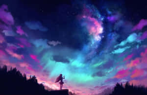 紫色動畫背景