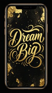iPhone 11 金色箔字體壁紙