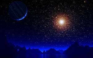 太空美學暗夜之月桌布 — 唯美月亮 壁紙