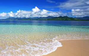 宁静的斐济海滩日落
