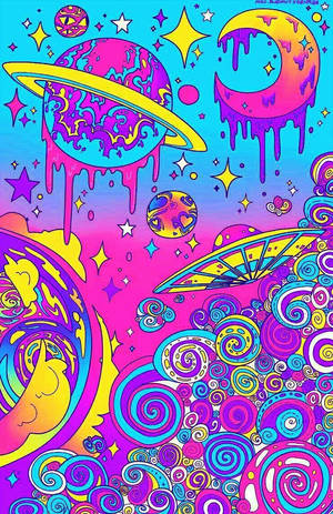 宇宙迷幻美学 — 唯美月亮 壁紙
