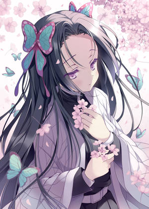 小蝶花奈粉彩艺术壁纸 — IQOO Pad 壁紙