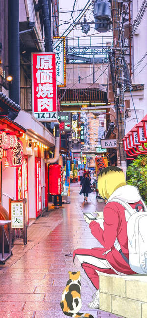 小豆岛洁子小巷壁纸 — iPhone 18 Pro Max 壁紙