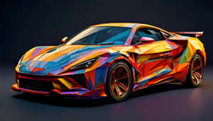 幾何背景、汽車4K、汽車4K背景、汽車、跑車、跑車背景、跑車圖片、彩色抽象藝術、藝術背景、桌面背景、筆記型電腦背景 — 5120x2880 壁紙