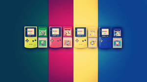 復古任天堂Game Boy Color與寶可夢桌布