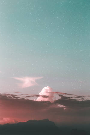 復古雲朵iPhone — 绿色天空 壁紙