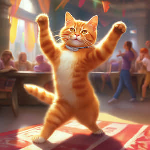 快乐跳舞猫庆典.jpg — 跳舞的猫 壁紙